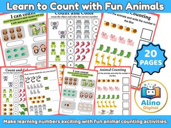 Learn to Count with Fun Animals for Kids