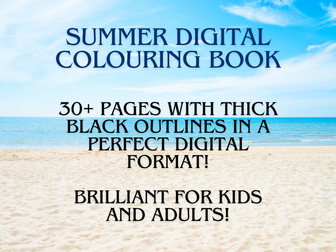 Summer Digital Colouring Book - 25 Pages - Perfect for Kids and Adults!