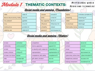 NEW 2024 SPEC Edexcel GCSE French vocab