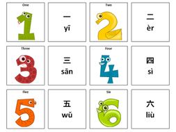 numbers chinese mandarin vocabulary card sort teaching