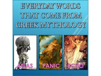 Everyday Words That Come From Greek Mythology PowerPoint Presentation