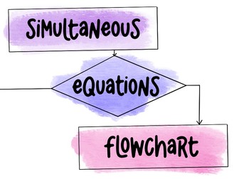 Simultaneous equations revision flow chart