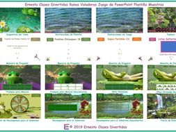 Flying Frogs English PowerPoint Game TEMPLATE