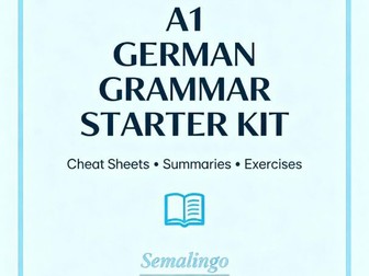 German A1 Grammar Cheat Sheet