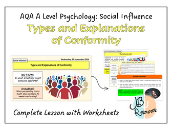 AQA A-Level Psychology - TYPES AND EXPLANATIONS OF CONFORMITY [Social Influence Topic]