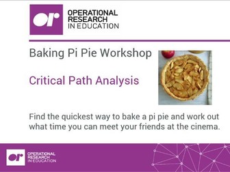 Workshop 5b - Pi Day Pie (Critical Path Analysis)