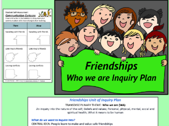 Friendships Inquiry Unit