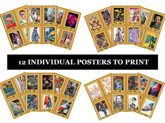 12 Artist of the month classroom posters.