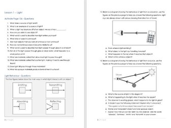 KS3 Light SLOP Question & Answer Booklet (Activate)