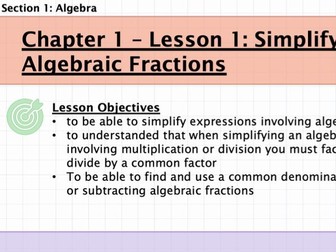 Additional Maths FMSQ - Lesson 1
