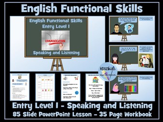 English Functional Skills Entry Level 1 Speaking and Listening PowerPoint Lesson and Workbook