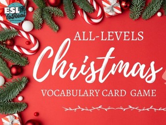 All levels Christmas vocabulary card game