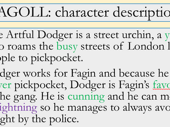 Oliver Twist -  character description