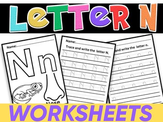 Beginning with the Letter N|Letter N Recognition and Handwriting|Letter formation Tracing