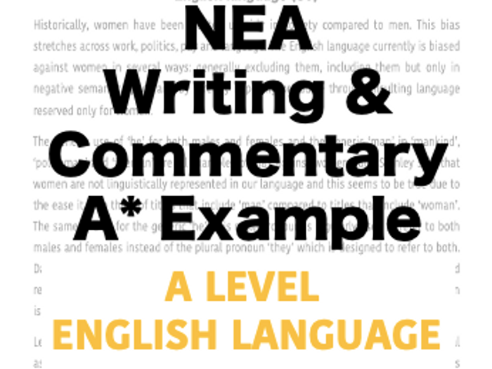 Original Writing And Commentary Example NEA | Teaching Resources