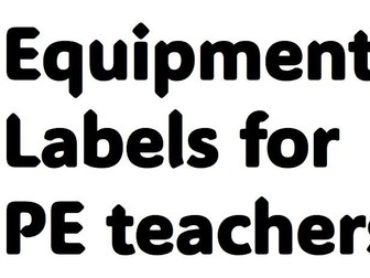 PE Equipment Lables