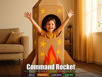 Cardboard Superhero HQ & Rocket Blueprint — Kids Creative STEM Build