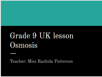 Sample Osmosis lesson