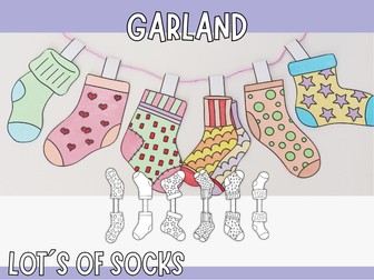 Lots of Socks Garland Craft – Printable for World Down Syndrome Day