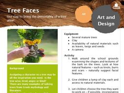 Tree faces - outdoor learning lesson