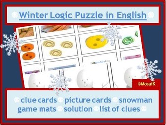 Christmas English Winter Logic Puzzle ESL