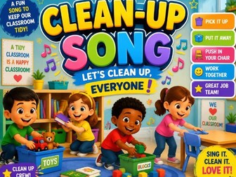 Fun clean-up learning song