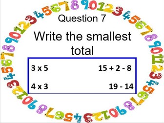 Mental Maths Starter Quiz Years 3 and 4
