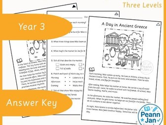 Year 3 Reading Comprehension - A Day in Ancient Greece