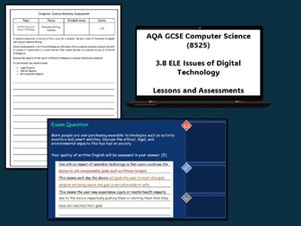 3.8 Ethical, Legal, and Environmental Impacts of Digital Technology (AQA) - LESSONS AND ASSESSMENTS