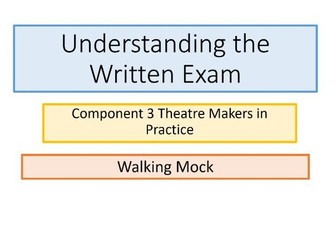 Drama EDEXCEL Walking Mock 2018 GCSE