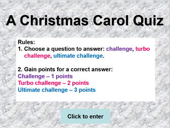 A Christmas Carol Blockbuster quiz