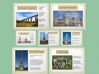 Construction Area Posters - Famous Landmarks - Building Pictures - EYFS - Inspiration Cards