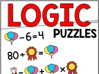 Math Early Finishers Activities Logic Puzzles Emergency Sub Plans