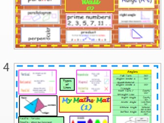 Colourful Maths Mats & Word Walls SATS & KS1