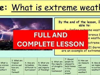 What is extreme weather? (Lesson 1)