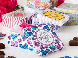 Mother's Day Gift Box Templates (6 Pack) | 6 Printable PDF gift box templates to color and make