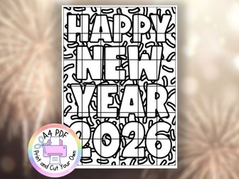 New Year Art Activity Worksheet