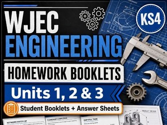 Engineering Homework Booklets | Units 1, 2 and 3 | Student Booklets and Answer Sheets