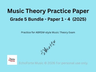 Music Theory Grade 5 Practice Papers 1–4 Bundle