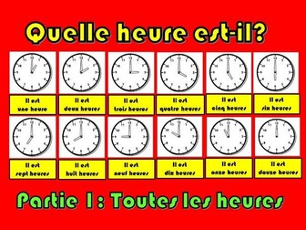 French: Telling the time: Part 1: On the hour