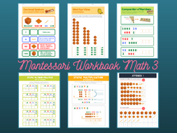 montessori math decimal system workbook level 3 for ages 5 7