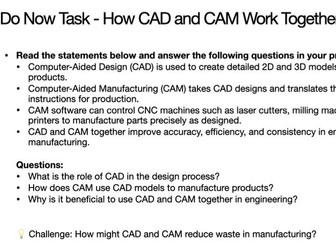 OCR Engineering Design do now tasks