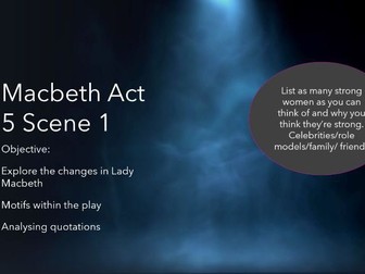 Macbeth Act 5 Scene 1