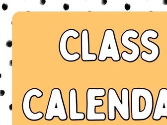 2025/2026 Class calendar