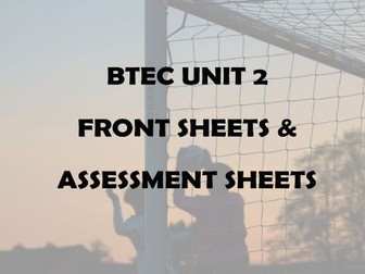 **BTEC SPORT - LEVEL 2 - FRONT SHEETS**