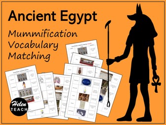 Mummification Vocabulary Matching | Ancient Egypt