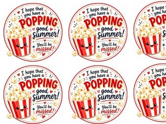 Popping Summer End of Year Gift Tags