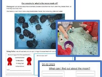 Learning about the moon - 2 lessons (ks1 science)