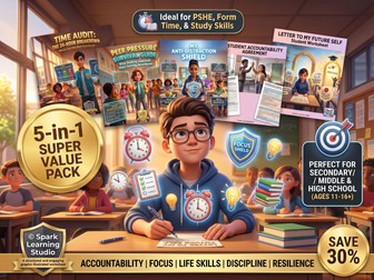 Ultimate Student Accountability & Discipline Bundle: Focus, Time Audit & Reflection