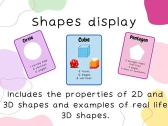 2D and 3D shape posters